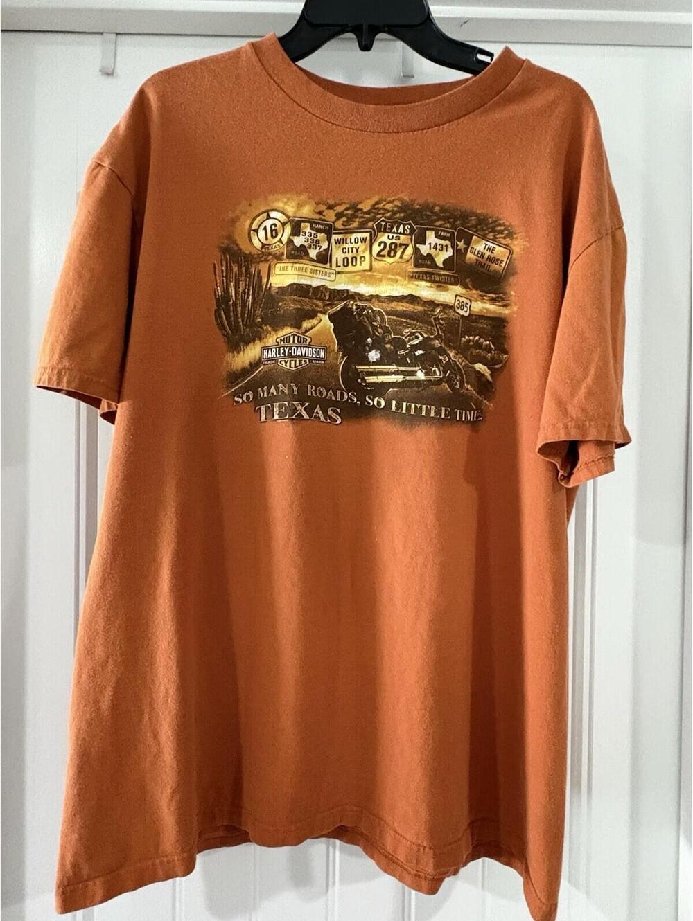 Harley Davidson Men's Tshirt Size XL Bedford Texas Cowboy Longhorn Western